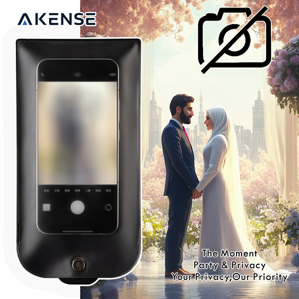 AKENSE 50 Pack Reusable Anti Photo Phone Pouch