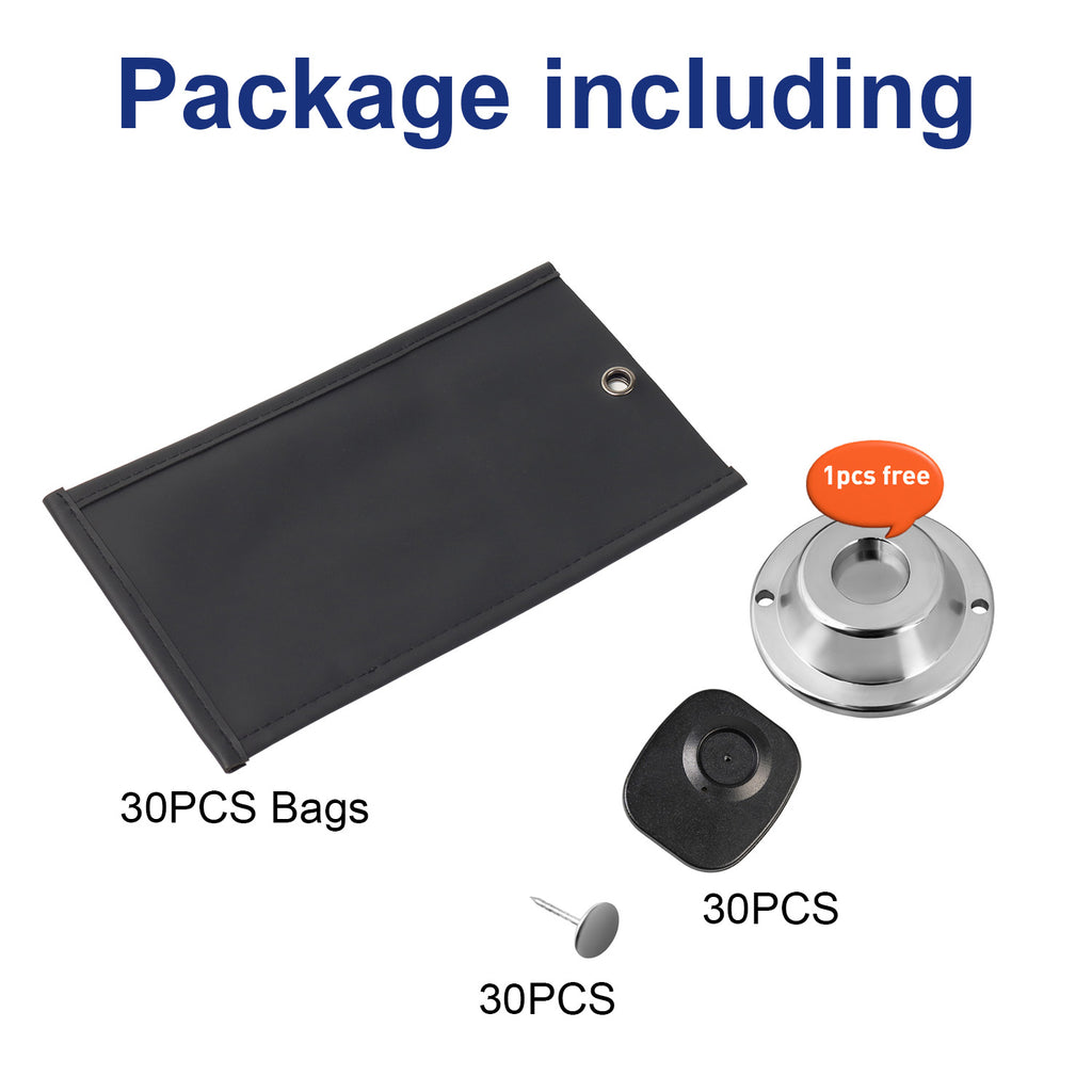 30 Pack Reusable PU Leather Anti Camera Phone Pouch with Lock - AKENSE